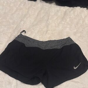 Nike Women's Black and Gray Athletic Shorts